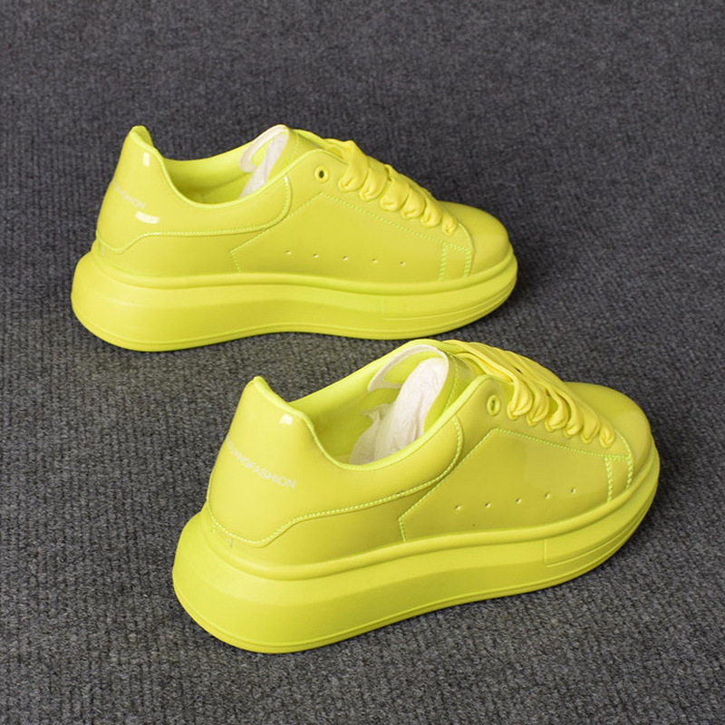 Men Shoes Sneakers - 2025 Lacquered White Casual Shoes for