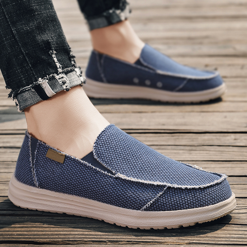 Men'S Shoes Loafers Casual - Outdoor Non-Slip Sneakers Comfortable Summer Denim