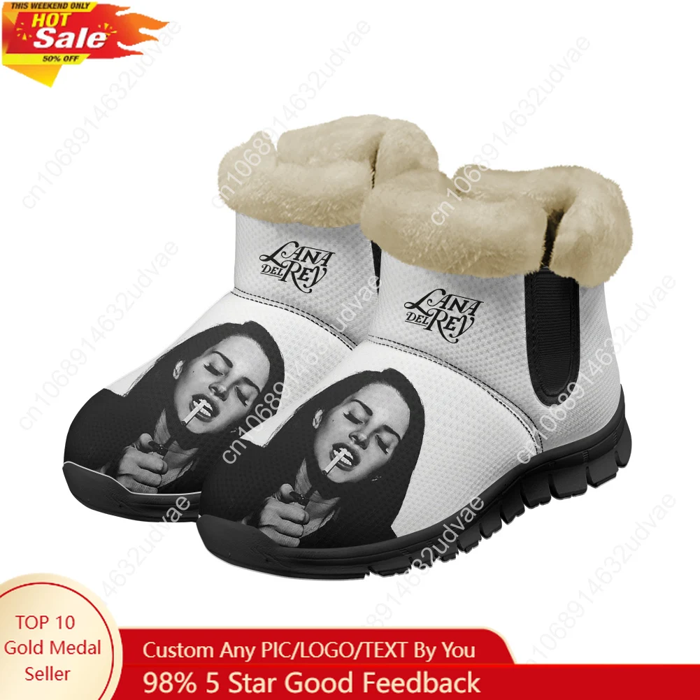 Men Shoes Sneakers - Lana Del Rey Singer Plush Shoes