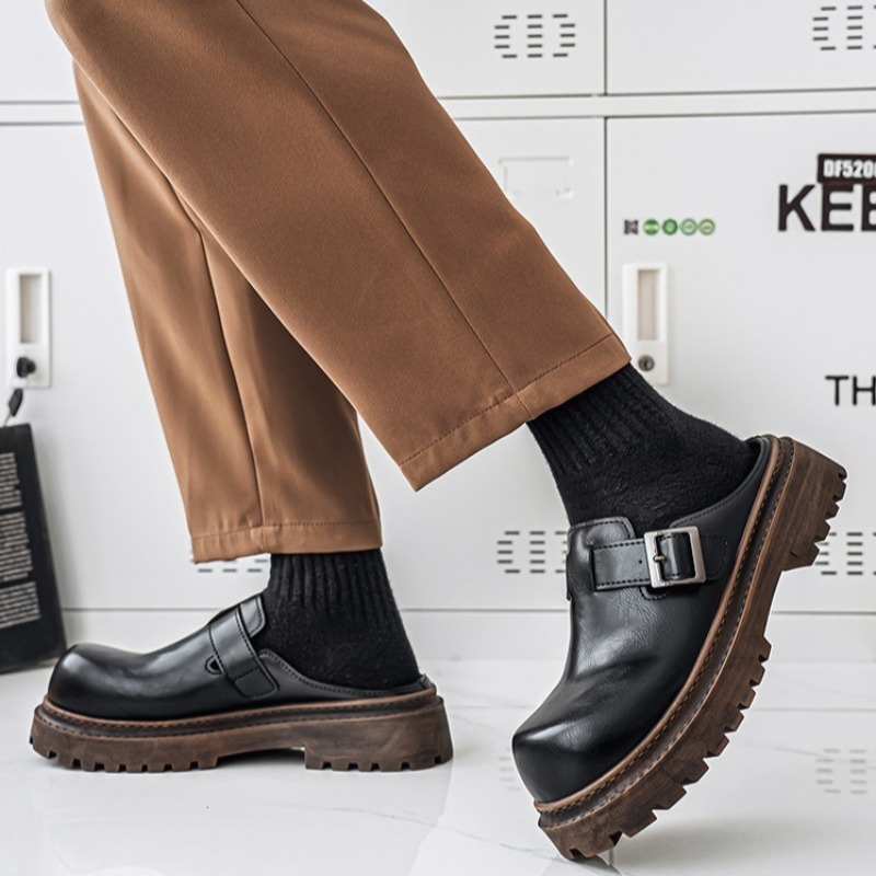 Men'S Shoes Business Casual - Men's Bag Head Platform Slippers Trend