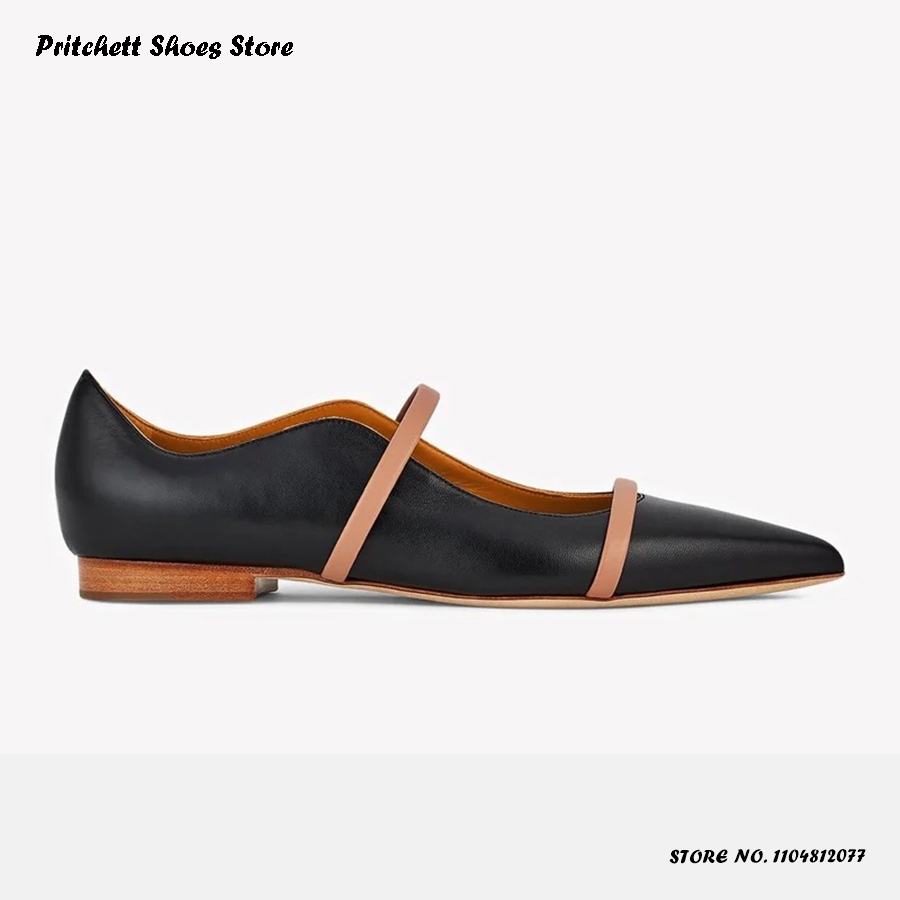 Men Shoes Casual - Women's Dual-straps Leather Ballet Flats Pointed