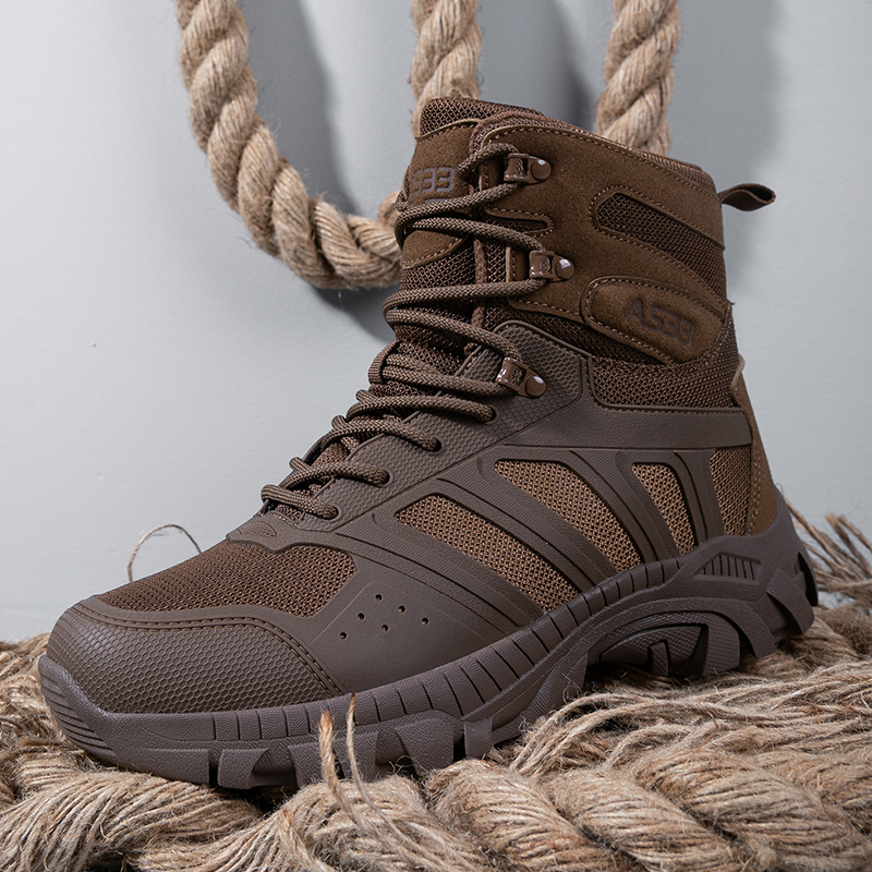 Hiking Boot Waterproof - Men Tactical Boots Lace Up Desert