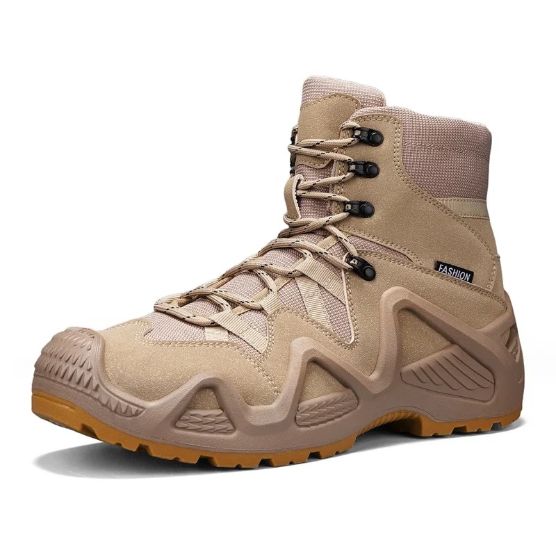 Hiking Boot Waterproof - Men Tactical Boots Lace Up Brand