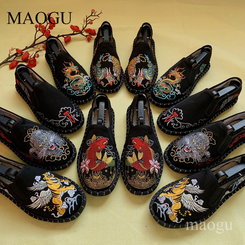 Men'S Shoes Loafers Casual - Unisex Chinese Style Embroidery Slip-On Shoes