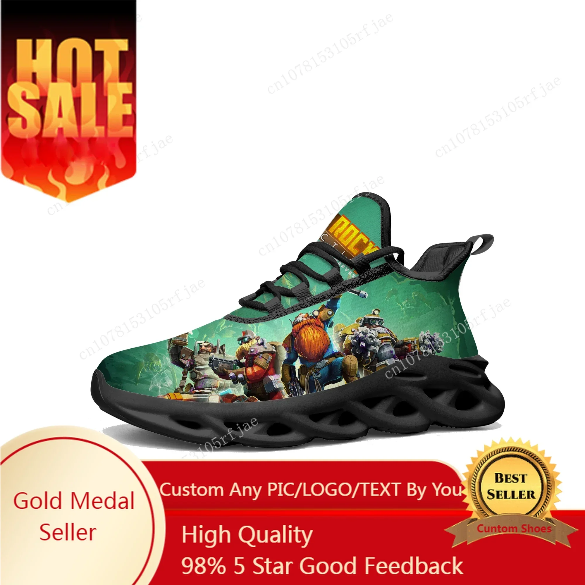 Men Shoes Sneakers - Deep Rock Galactic Flats Sneakers Cartoon