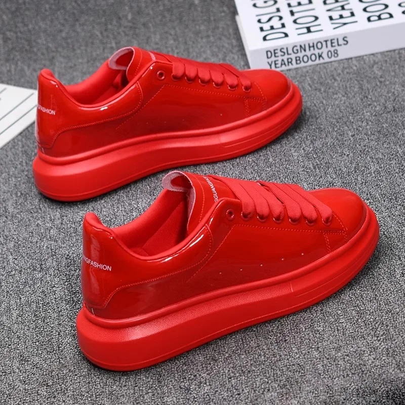 2025 Lacquered White Casual Sh - Men Shoes Sneakers review and price