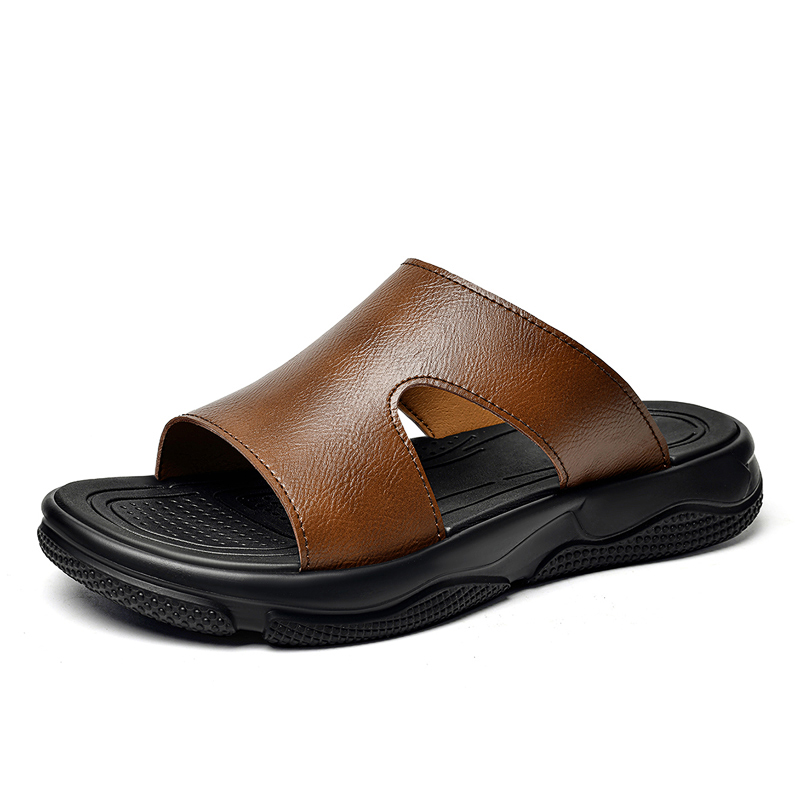 Men's Leather Slide Sandals No - Men'S Shoes Business Casual review and price