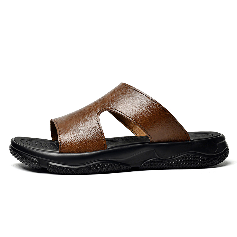 Men's Leather Slide Sandals No - Men'S Shoes Business Casual review and price