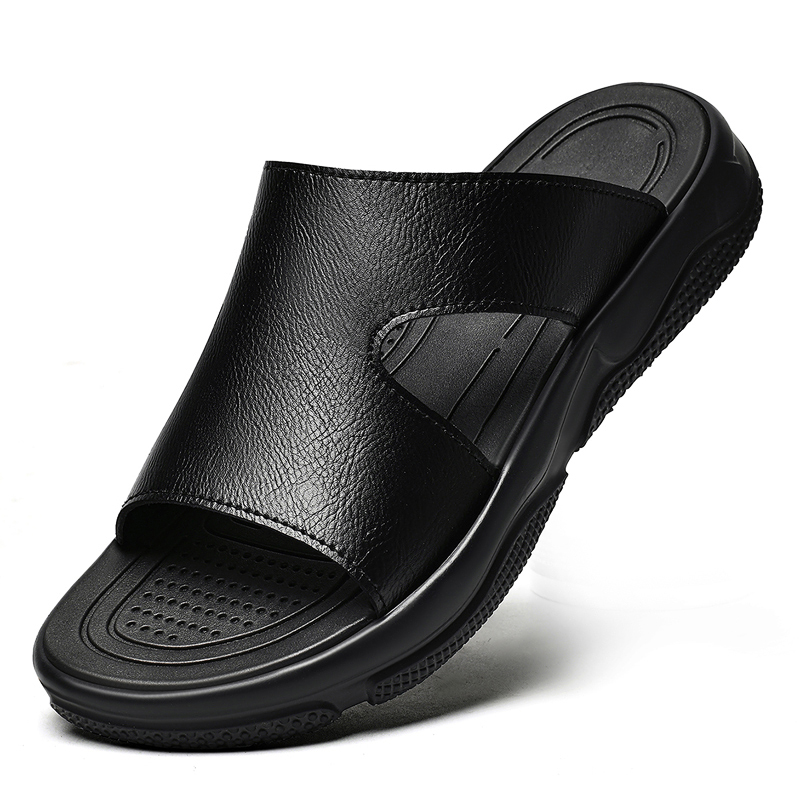 Men's Leather Slide Sandals No - Men'S Shoes Business Casual review and price