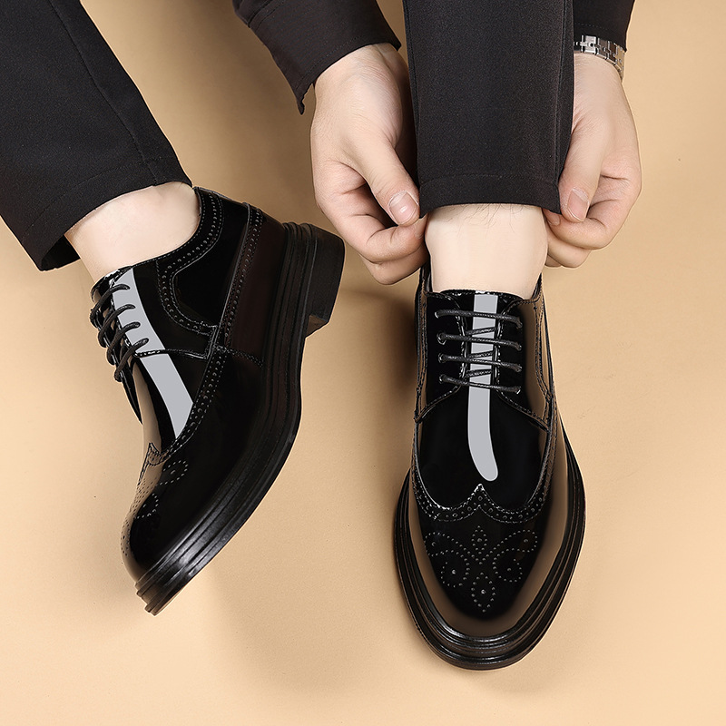 Men's Patent Leather Brogue Dr - Men Shoes For Wedding review and price