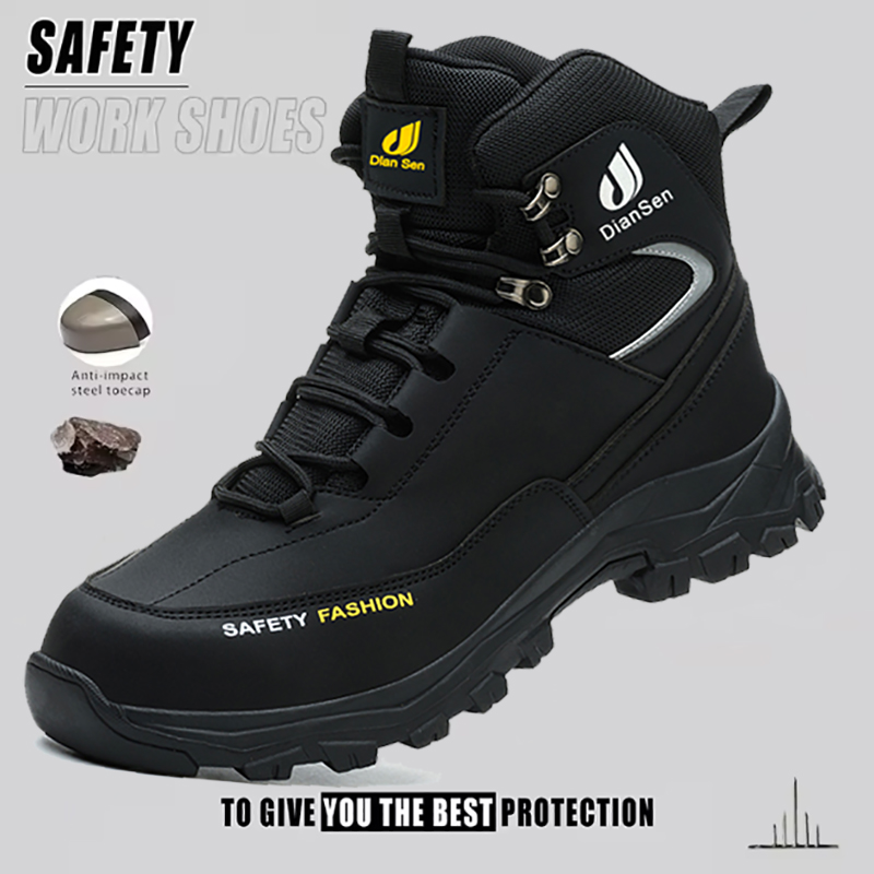Mens Work Shoes Steel Toe Boot - Hiking Boot Waterproof review and price
