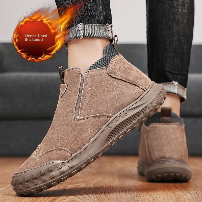 Winter Men's Shoes Plush Warm  - Men'S Shoes Loafers Casual review and price