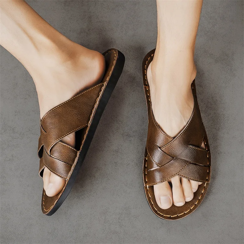Genuine Leather Men Casual San - Men'S Shoes Business Casual review and price