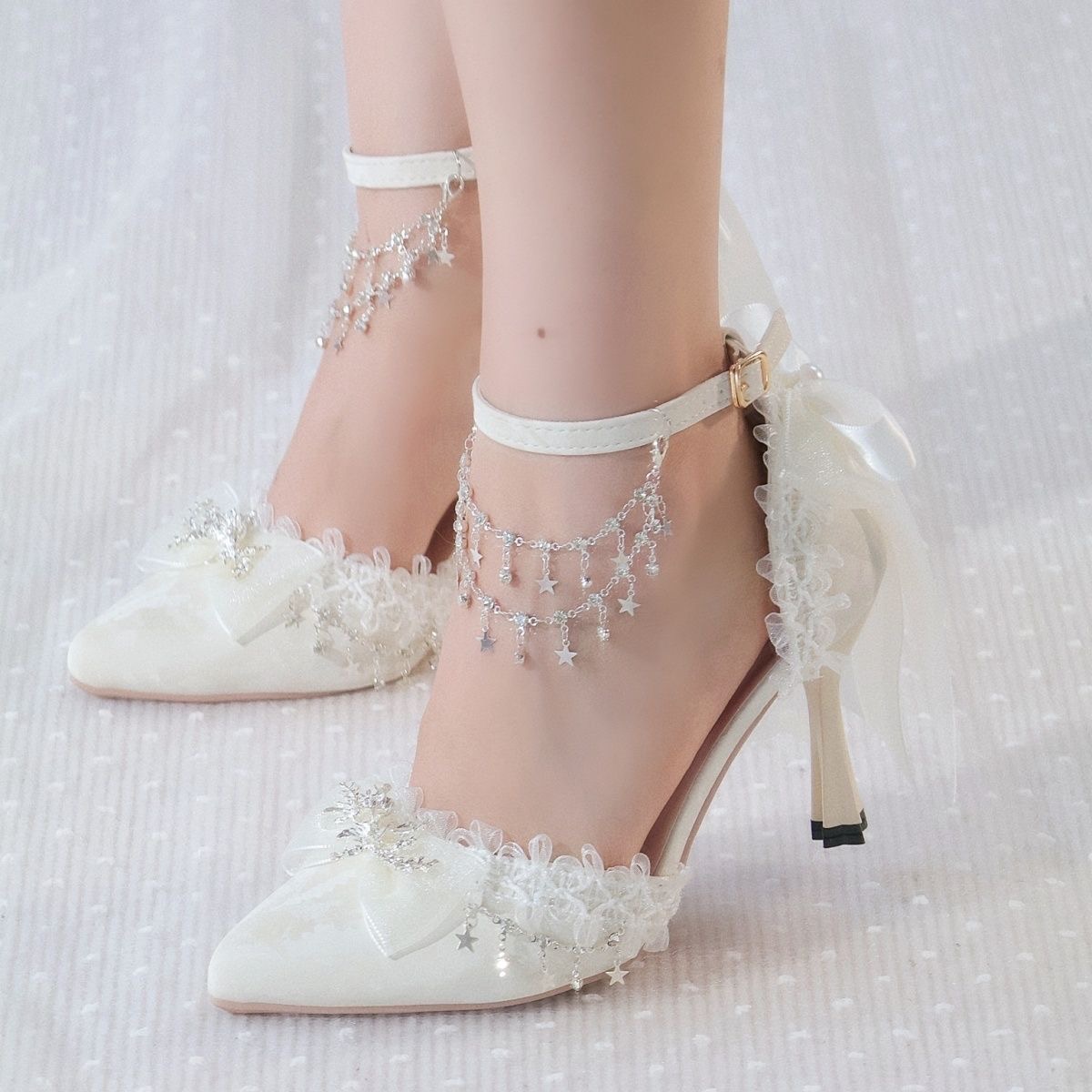 Lolita Female Shoes Heels Whit - Men Shoes For Wedding review and price