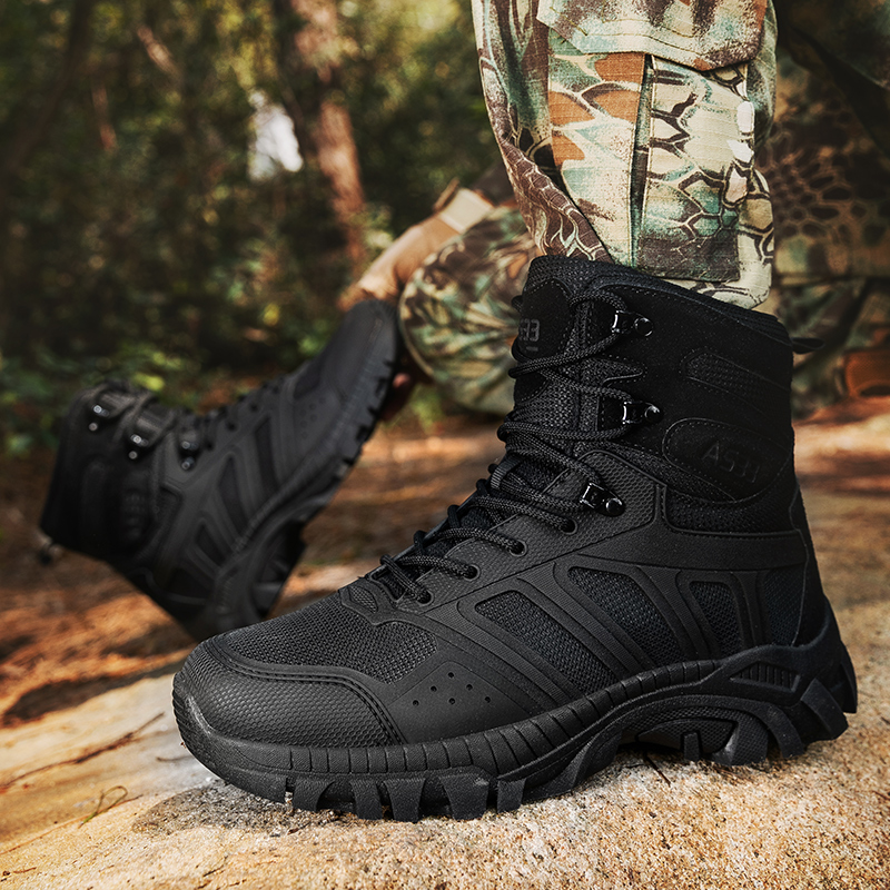 Men Tactical Boots Lace Up Des - Hiking Boot Waterproof review and price