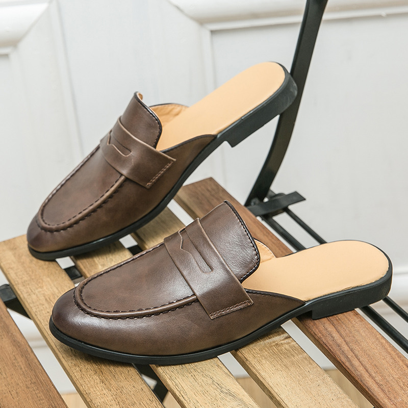 Men Fashionable Half-heeled Le - Men'S Shoes Business Casual review and price
