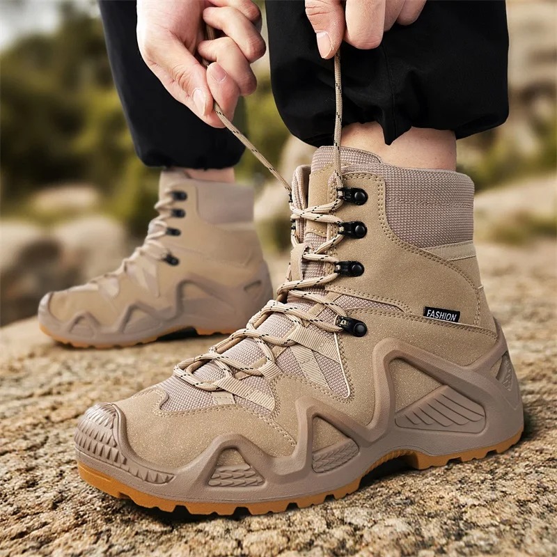 Men Tactical Boots Lace Up Bra - Hiking Boot Waterproof review and price