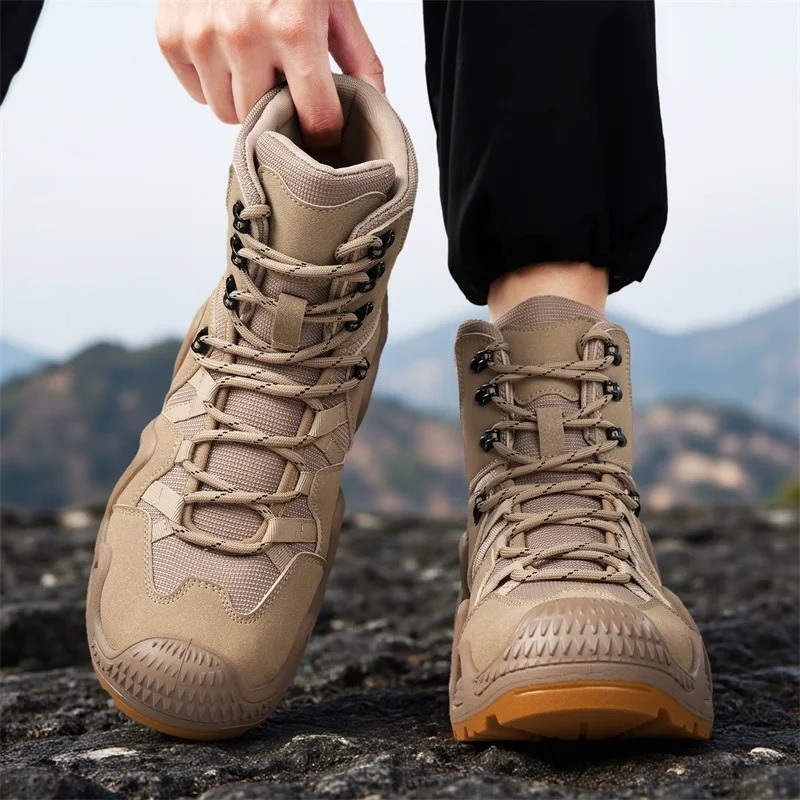 Men Tactical Boots Lace Up Bra - Hiking Boot Waterproof review and price