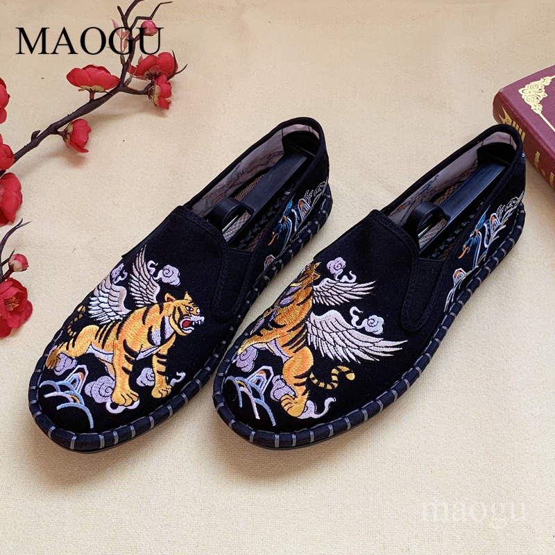 Unisex Chinese Style Embroider - Men'S Shoes Loafers Casual review and price